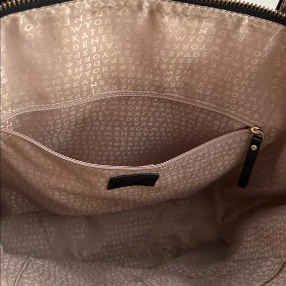 Kate Spade black and Cream Striped large Tote - Picture 13 of 16